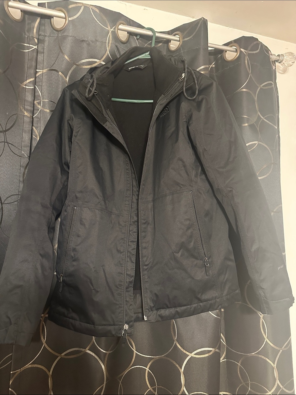 The North Face Women's Black Hooded Rain Jacket